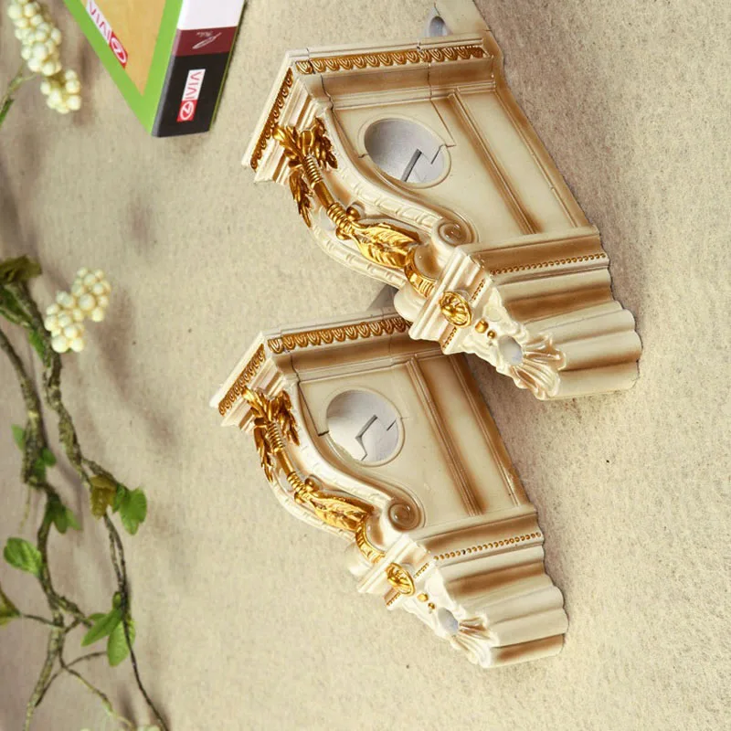 Artist room accessories plaster carve Roman Curtain holder Palace Baroque rod stick Single rod Wall bracket curtain rod holder