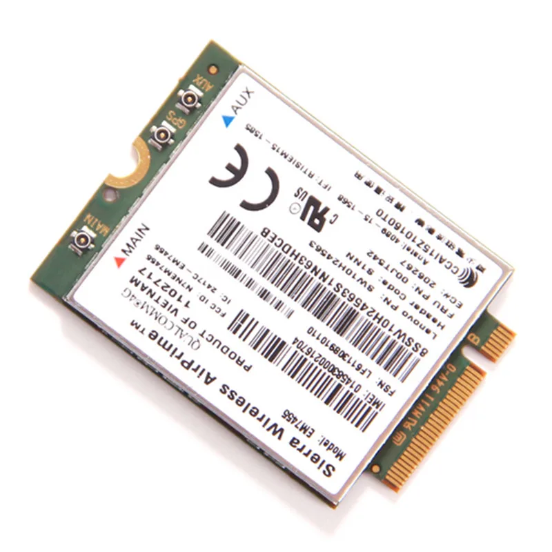 Wireless 4G LTE WWAN Module For Lenovo X260 T460 P50 P70 L560 X1 Carbon Sierra Airprime EM7455 QUALCOMM GOBI6000 IBM FRU:00JT542