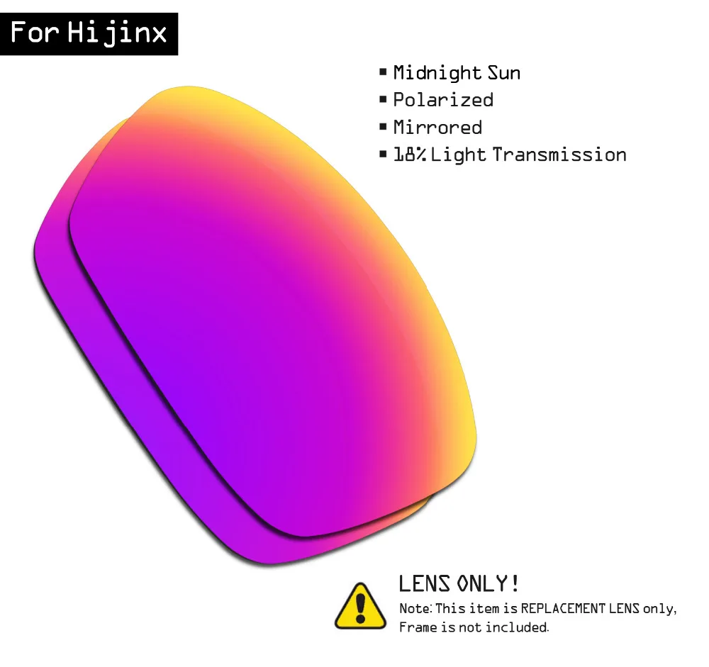 

SmartVLT Polarized Sunglasses Replacement Lenses for Oakley Hijinx - Midnight Sun