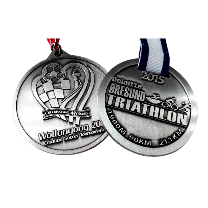 

Custom 3D Metal Craft Marathon Running Sports Souvenir Medal with Ribbons for Promotion Gifts