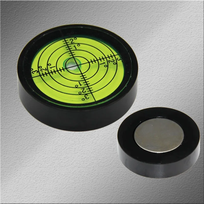 40*10mm round level bubble aluminum alloy level with magnetic level