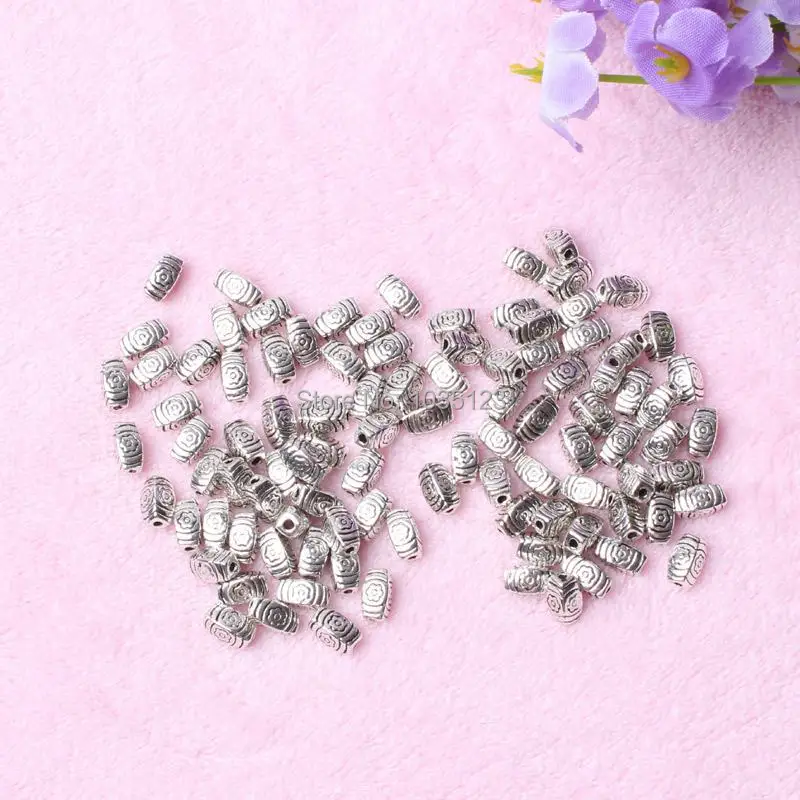 100Pcs 5x9mm Column Shape Retro Jewelry Spacers Beads DIY Creative Jewellery Making w2390