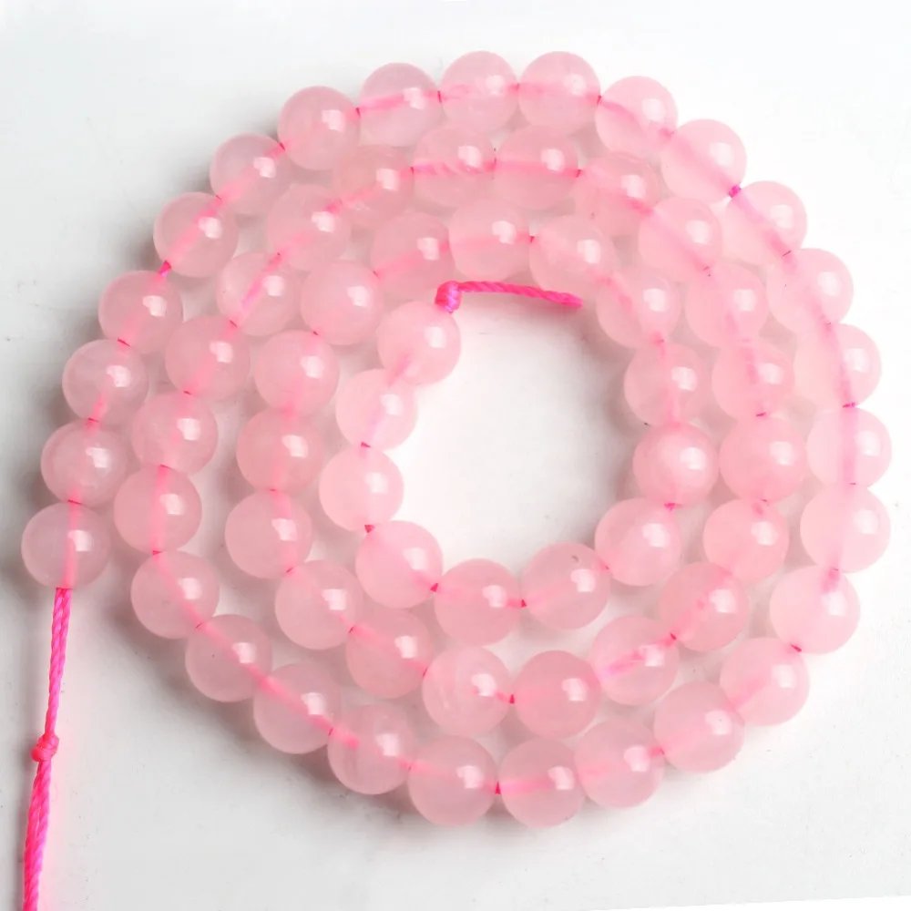 Wholesale 2 lots natural rose quartzs pink crystal loose beads for jewelry making DIY bracelet Strand 15\