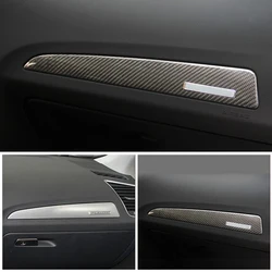 Carbon Fiber Car Passenger Side Dashboard Panel Frame Cover Sticker For Audi Q5 2009 2010 2011 2012 2013 2014 2015 2016 2017