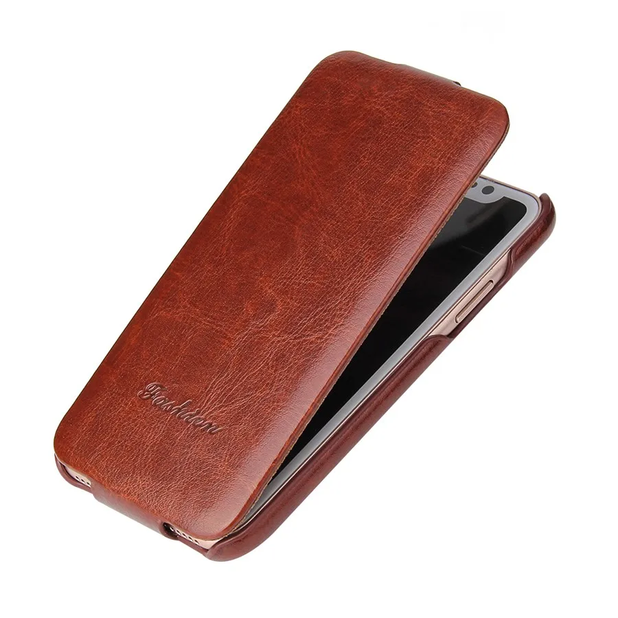 Vertical Flip Genuine Leather Cover Case for Apple iPhone 15 XR 11 12 13 14 Pro Max 6 7 8 SE 2020 12 13 Mini Fundas Coque