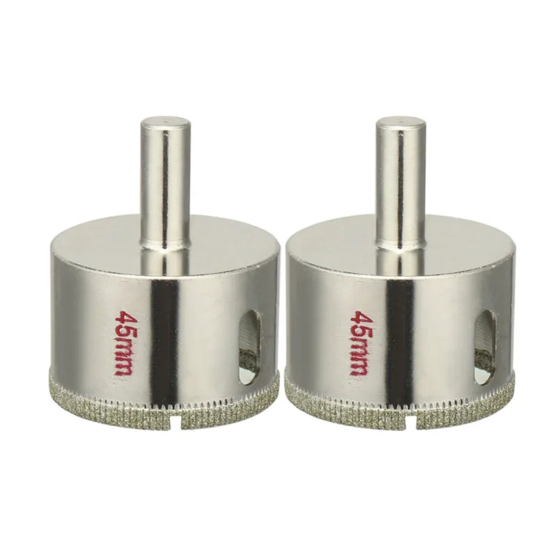

45mm Diamond Coated Glass Hole Saw Drill Bits for Ceramic Tile Marble Rock Porcelain 2 Pcs
