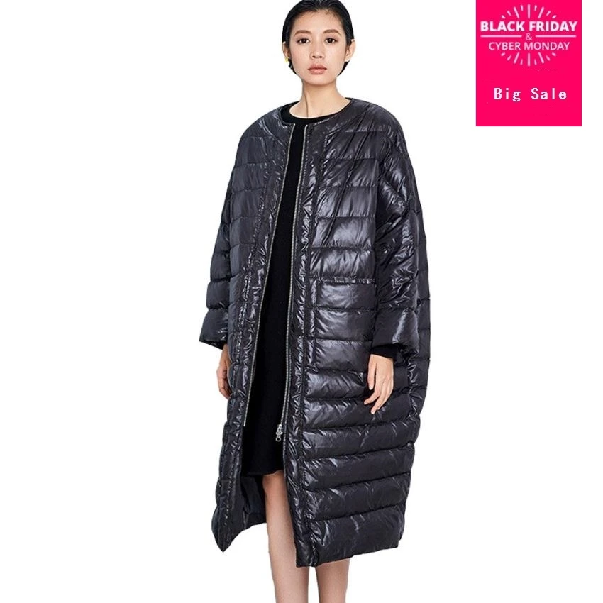 fashion European fashion brand bat sleeve coat 2020 women\'s winter duck down jacket X-longer thicker warm down jacket wj1534