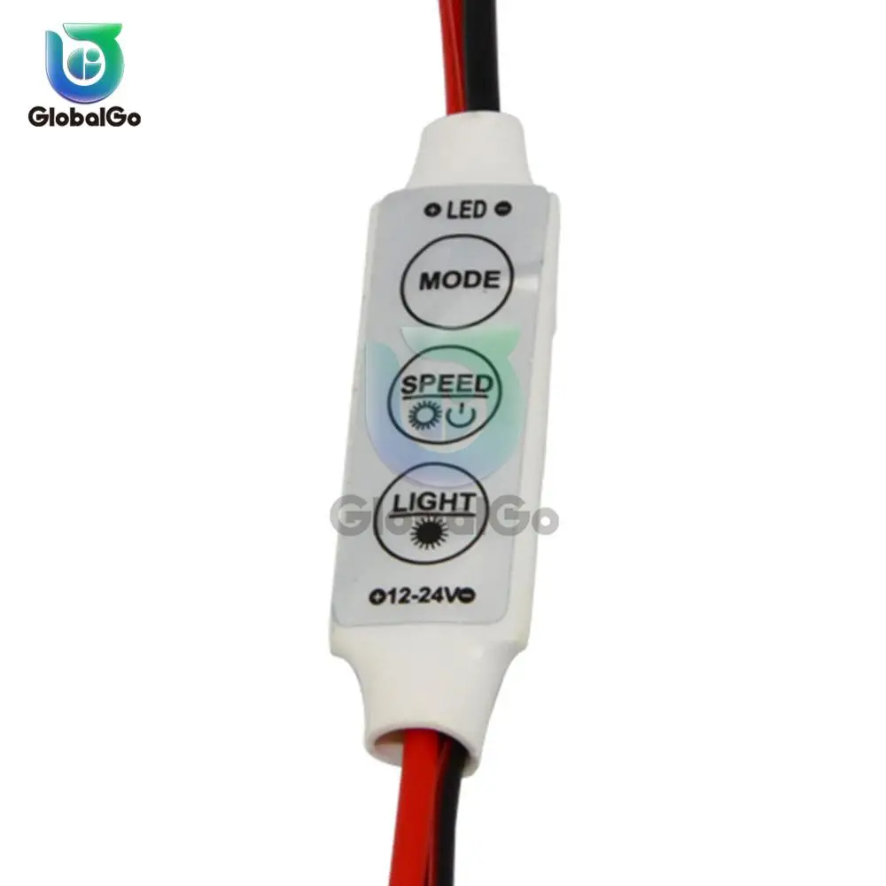 Mini 3 teclas para un solo Color LED brillo regulador interruptor para 3528 5050 5630 5730 3014 tira de luz LED 12 V 12 V