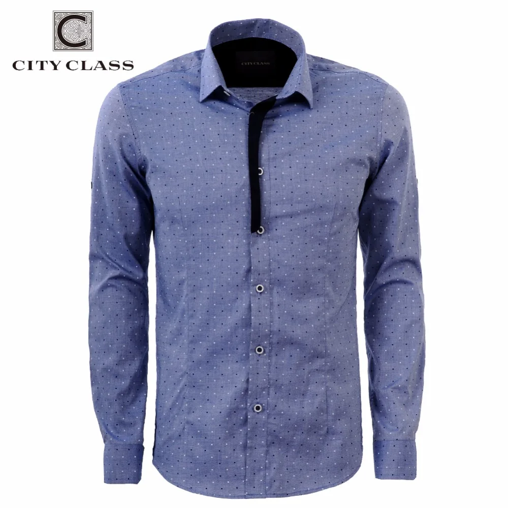 

CITY CLASS 2018 men dress eu size shirt full sleeve business shirts formal office brand clothing camisa masculina 2978