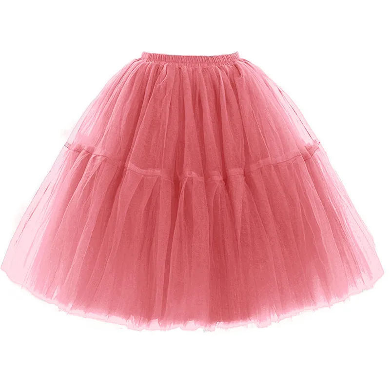 

FOLOBE 5 Layers Vintage Dancewear Celebrity Tulle Skirts Womens Skirt Princess Adult Tutu Ball Gown Summer Style Faldas Saias