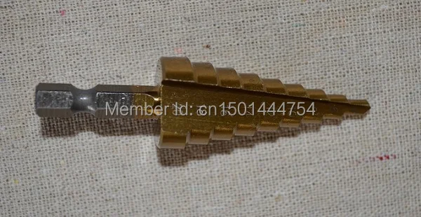 جديد 3 قطعة التيتانيوم المغلفة HSS خطوة مثقاب ثقب الخطوة بت أداة مجموعة 4-12,4-20,4-32 مللي متر سداسية عرقوب