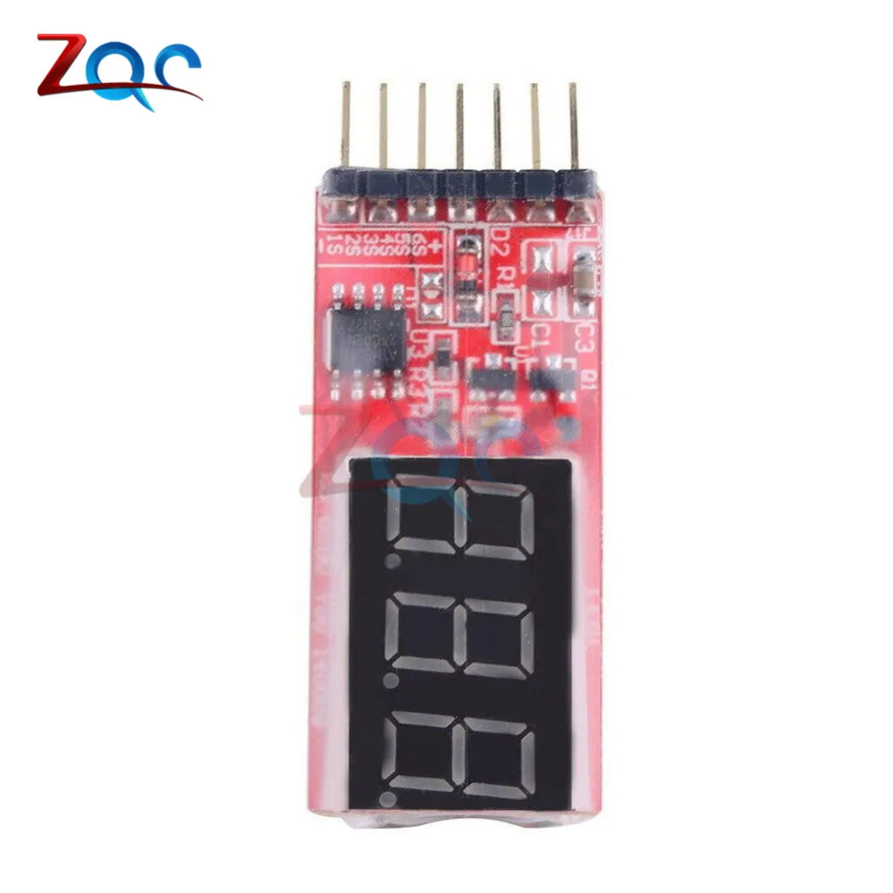 2-6S RC Li-Po Battery Voltage Indicator Checker Tester 7.4V-22.2V Alarm Indicator Volt Meter Test Module