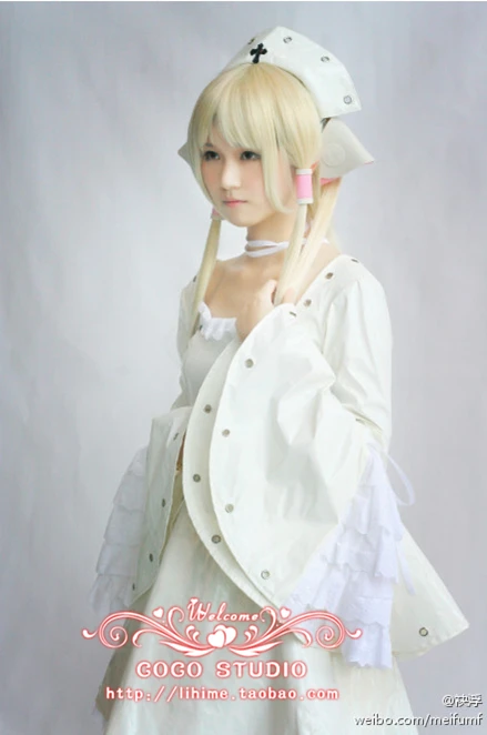 Anime Gothic Lolita Chobits Chii (white 2) Cosplay Chobits Chii Dress Costume Party Dress Action Figure Chobits Chii Any Size 11