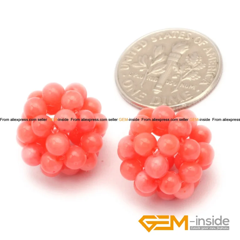 Coral: 12mm Coral Beads Natural Coral Beads Dyed Color DIY Beads For Jewelry Making Beads 2 PCS To Sale Free Shipping