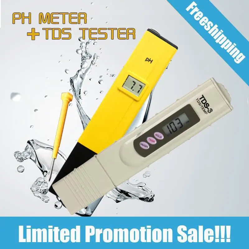 

Digital PH Meter + TDS Tester Ph for drinking water tds meter tds tester ph meter digital PH tester pocket TDS-3 water tester