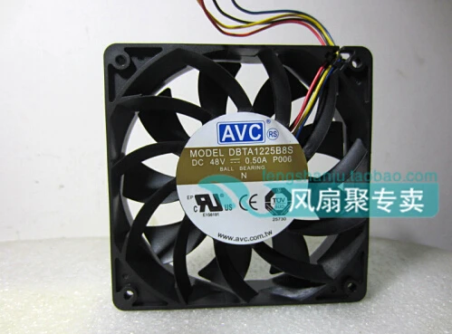 

New original AVC 12cm120*120*25 48V0.50A DBTA1225B8S 4 pin dual ball violent fan