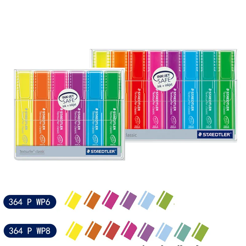 

STAEDTLER 4/6/8 color learning office fluorescent note marker pen high light pen