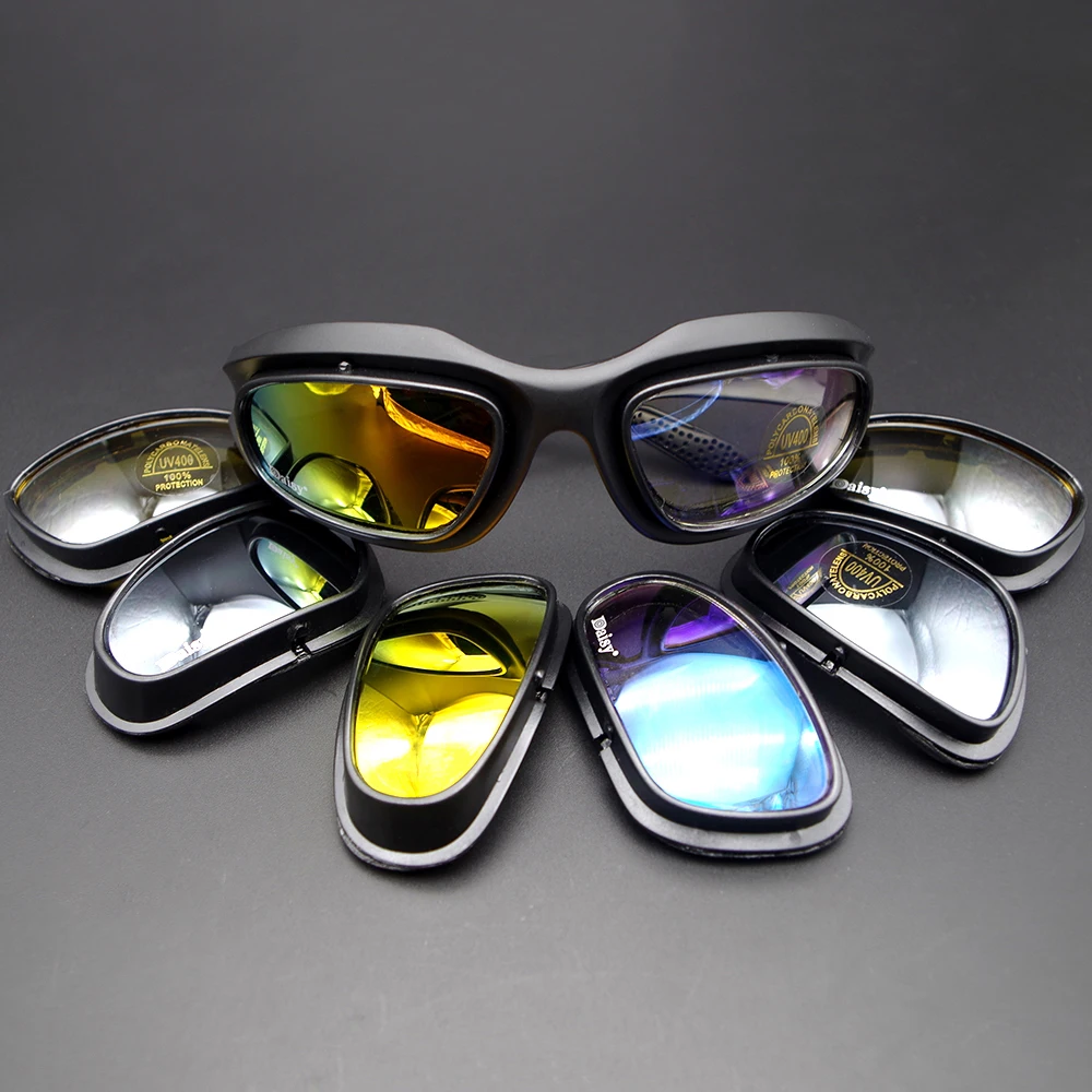 LUSHQ motorcycle goggles moto Glasses gafas moto steampunk goggles Replaceable Multicolor 4 lens Sunglasses occhiali motocross