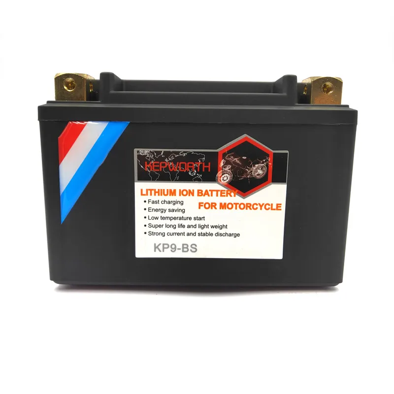 KP9-BS 12V 6Ah Motorcycle LiFePO4 Start Battery Lithium ion Motorbike Battery CCA 350A For  ATVs Jet Ski's Snowmobiles YTX9-BS