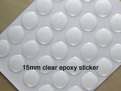 15mm Round Epoxy Dome Sticker Printing 3D Clear Epoxy Stickers Easy Sealer DIY Jewelry Crafts For Bottle Caps