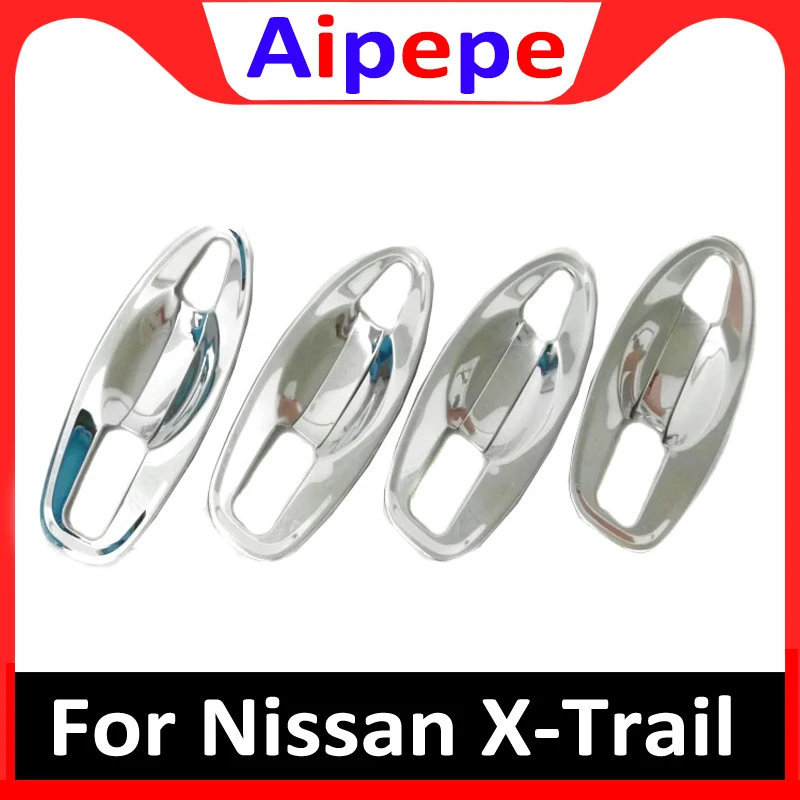 For Nissan Rogue X-Trail t32 2014 2015 2016 2017 Chrome Door Handle Bowl Cover Trim Catch Garnish Molding Styling Protector