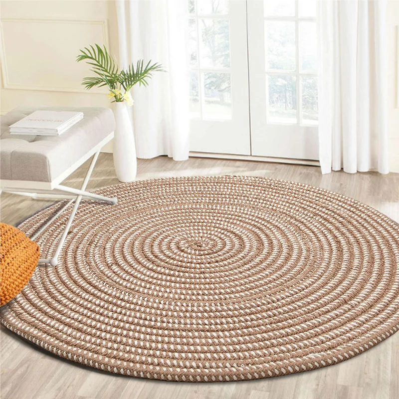 Yute Weave round Carpet for Living Room Alfombra Floor Mat Children Play Tent Computer Chair Area Tatami Mats for Cloakroom