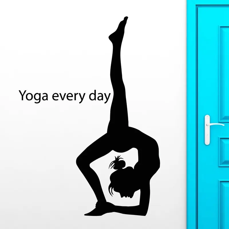 Yoga Girl Club Sticker Decal Posters Yug Vinyl Wall Decals Pegatina Decor Mural Yoga Sticker