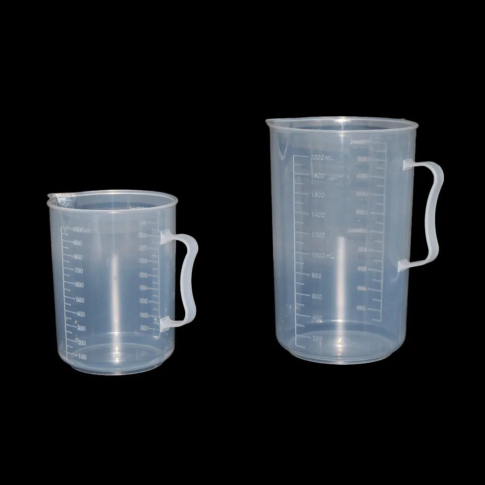 250/500/1000/2000ml Transparent Kitchen Laboratory Plastic Measuring Cup Graduated Volumetric Container Tool 1 Pcs