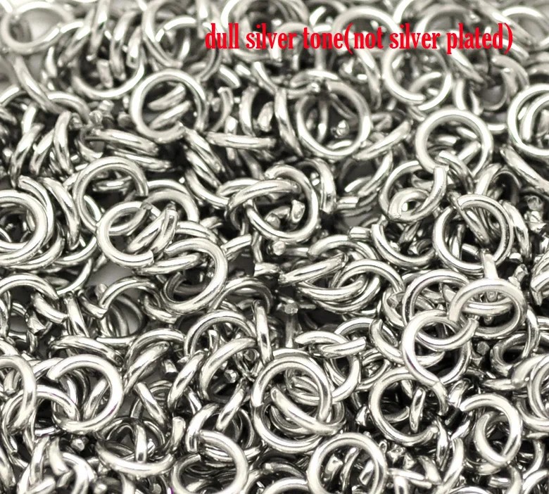 Doreen Box Lovely Silver Color Stainless Steel Open Jump Rings 6mm(1/4"), Cadmium Free,sold per lot of 500 (B17923)