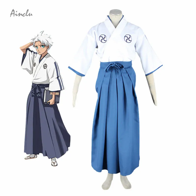 Ainclu New Bleach Hitsugaya Toushirou Halloween Cosplay Costume School Uniform