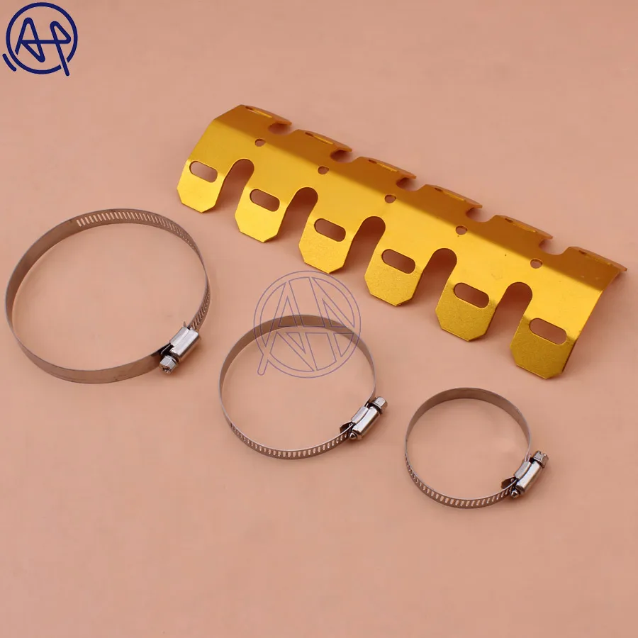 Universal Motorcycle Exhaust Muffler Pipe Protector Heat Shield Cover For Honda Suzuki Harley Chopper