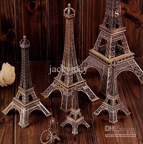 5cm 8cm 15cm Vintage Design Home Decoration Supplies 3D Paris Eiffel Tower Metallic Model Bronze Color Craft Wedding Gift Shooti