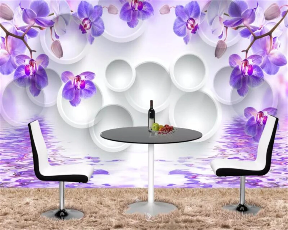 

beibehang Custom any size 3D wall wallpaper living room modern fashion beautiful orchid photo murals wall paper home decor tapet