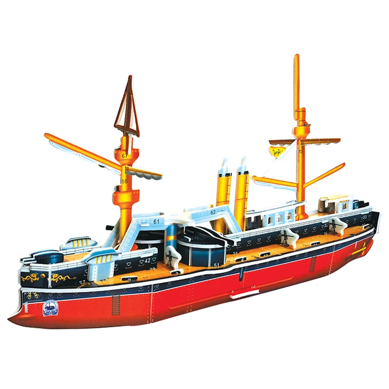 3D Puzzle Sichere Foam Kunst Handwerk Diy Gebäude Kits Handwerk Pirate Boot Segelboot Dingyuan Spielzeug Spielzeug für Kinder