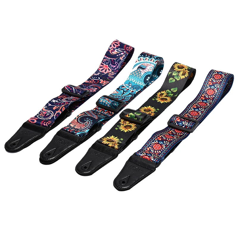 4 Types Electric Guitar Colorful Belt Guitar Straps Personalized Printing Guitar Bass Strap Guitarra Accessory Adjustable length