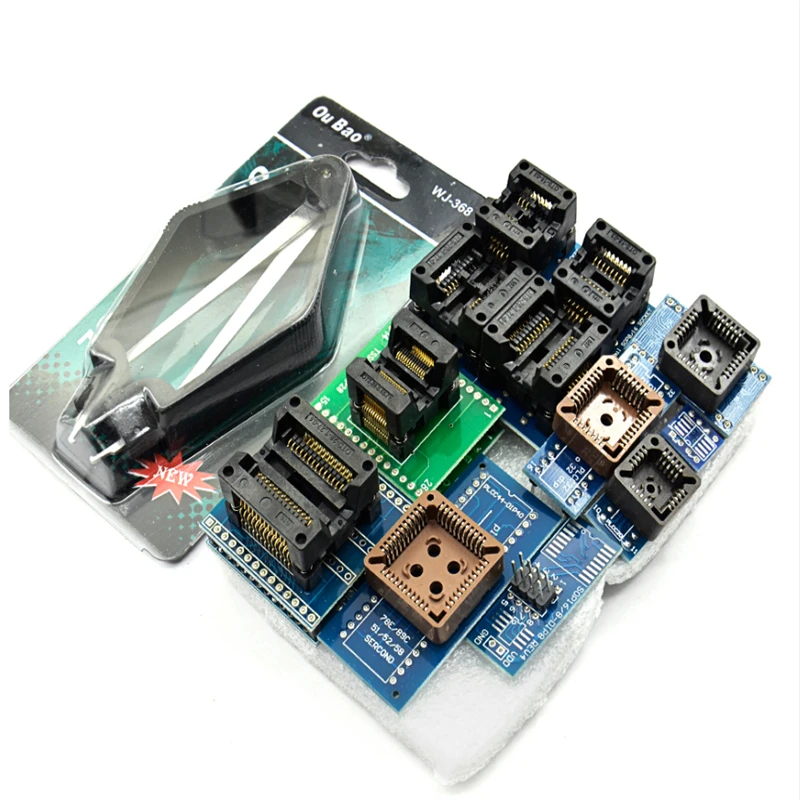 13pcs Universal Adapter Socket IC Extractor For Programmer TL866ii Plus TL866A TL866CS EZP2010 G540 Whole Set With Free Ship