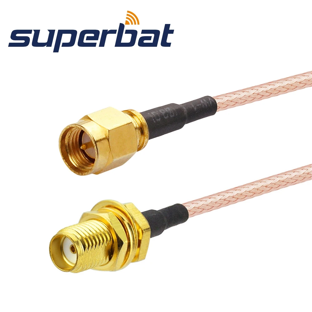 Superbat SMA BulkHead Female to Male Straight Pigtail Cable RG316 10cm Antenna Feeder Cable Assembly