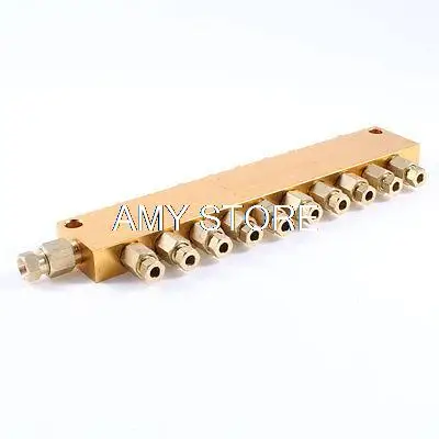 Pneumatic Throttling Adjustable 10 Ways Oil Distributor Valve Manifold Block