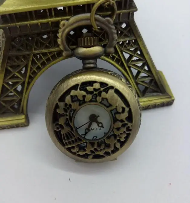 pocket watch fashion watch flip the bird cage students watch cute girl decoration 10pcs PO71