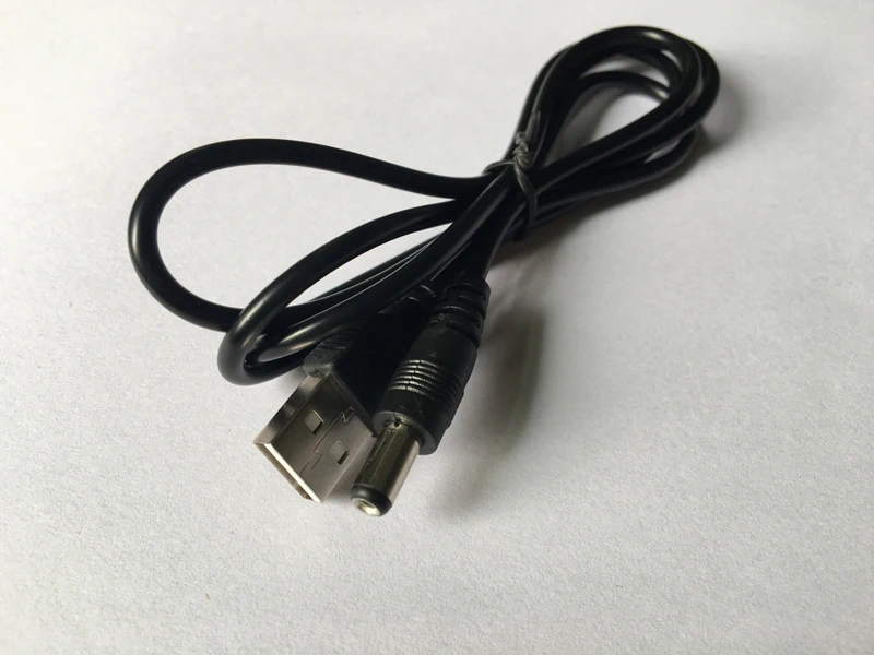 도매 가격 최고의 프로모션 1M USB 포트 5.5x2.1mm 5V DC 배럴 잭 전원 케이블 커넥터 블랙 핫 세일