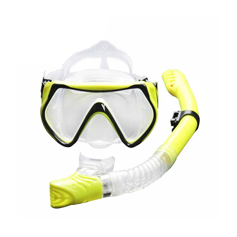 Professional Scuba Diving Mask Men Women Anti-Fog Goggles Glasses Set Snorkel Silicone Swimming Watersports Equipment for Adult