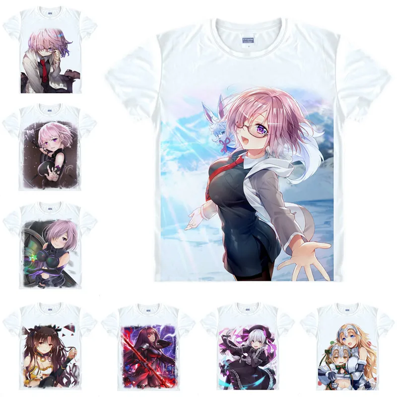 Coolprint Motivs hentai Shirt Fate Grand Order T-Shirts Multi-style Short Sleeve Saber Mash Kyrielight Anime Cosplay Shirts