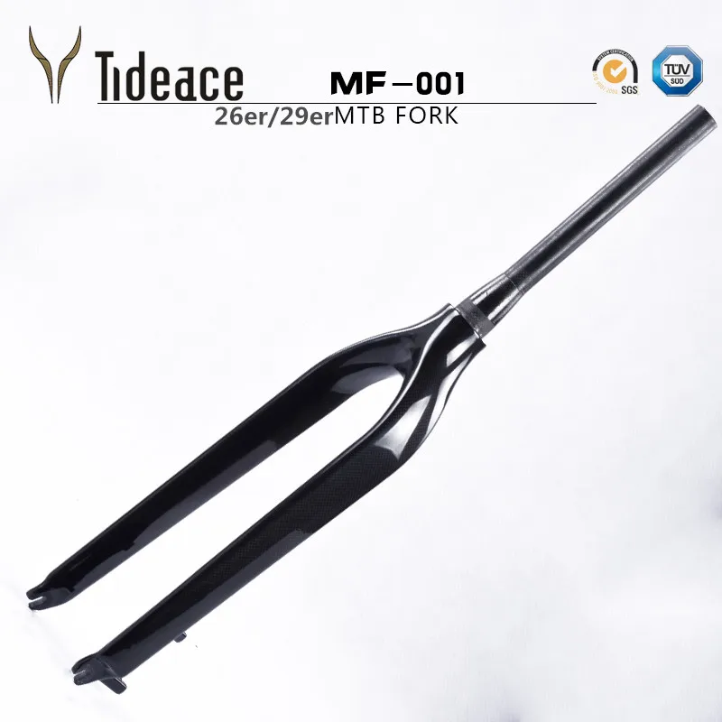 

Tideace Bikes 26er 29er MTB Carbon Fork Rigid Disc Brake 160mm Rotors Mountain Bike Front Forks 100x9mm Bicycle Fork