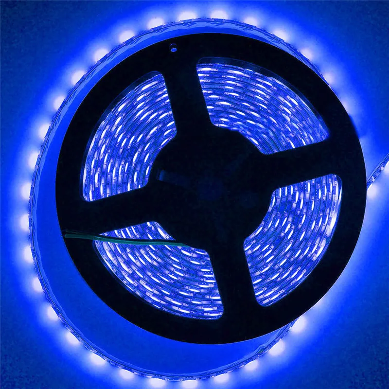 

12V LED Strip Light 5M 300 LEDs 2835 LED Light Strips Flexible with 3A Power For Boat / Truck / Car/ Suv / Rv Blue