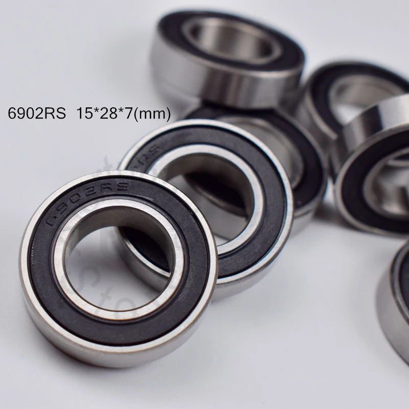 

6902RS 15*28*7(mm) 10pieces bearings ABEC-5 Rubber sealed bearing Thin wall bearing 6902 chrome steel bearing