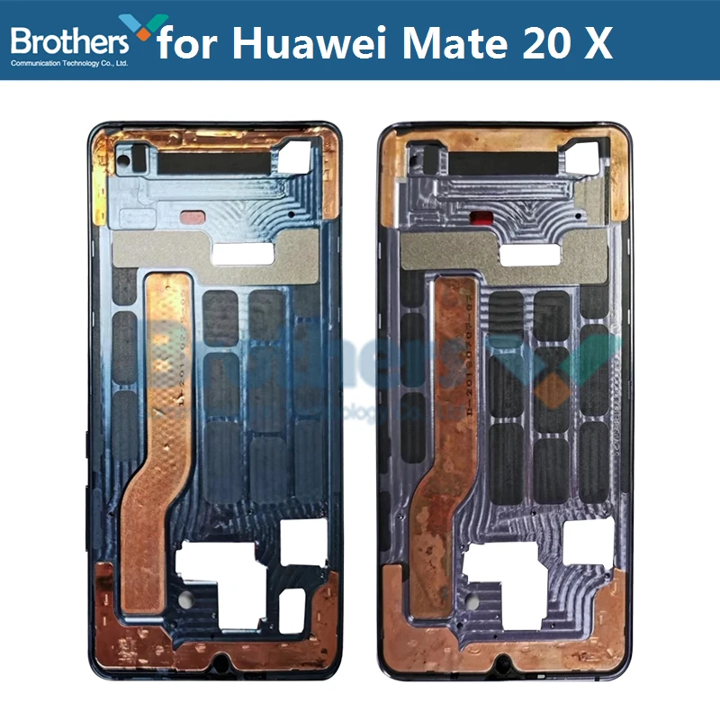 Front Frame for Huwei Mate 20 X LCD Frame Front Bezel Housing for Huwei Mate 20 X Screen Frame with Buttons Repair Part