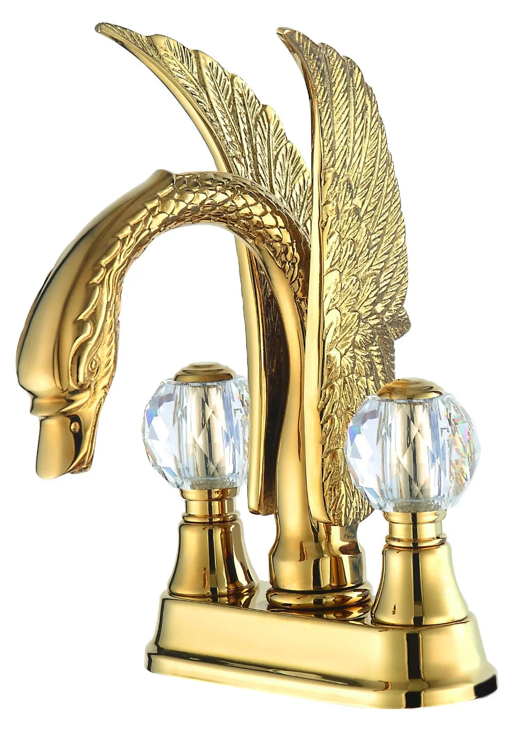 Swan Sink Faucet mixer tap solid Brass PVD ti- Gold 4