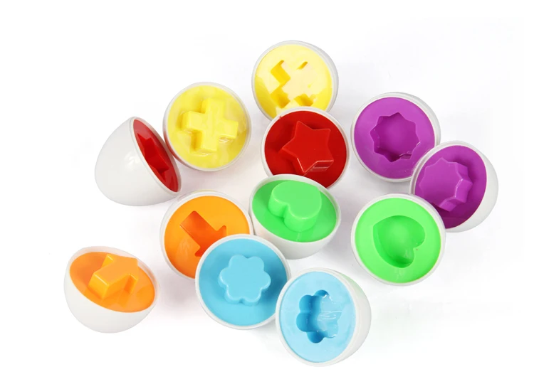 

Baby Gifts Matching Smart Eggs Shape Color Know Spell Blocks Educational Toys Unisex Plastic 3 Years Old Intelligence Toy 2021