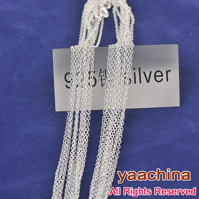 10Pcs/lot 20 inch 925 Silver Necklace Chains With Lobster Clasp Accessories For DIY