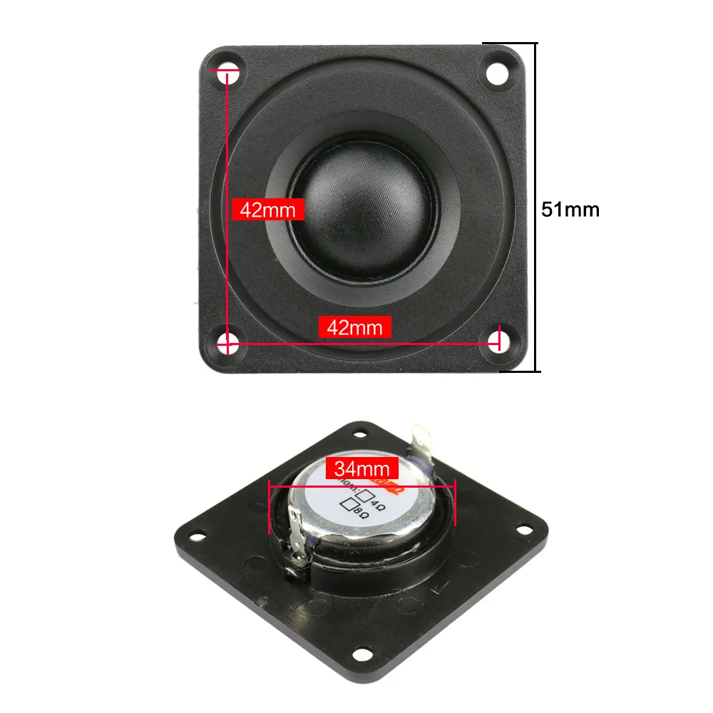 GHXAMP Hifi 2 Inch Tweeter Speaker 6ohm 30W Dome Silk Film Neodymium Treble Loudspeaker Home Theater For Car Audio Upgrade  2PCS